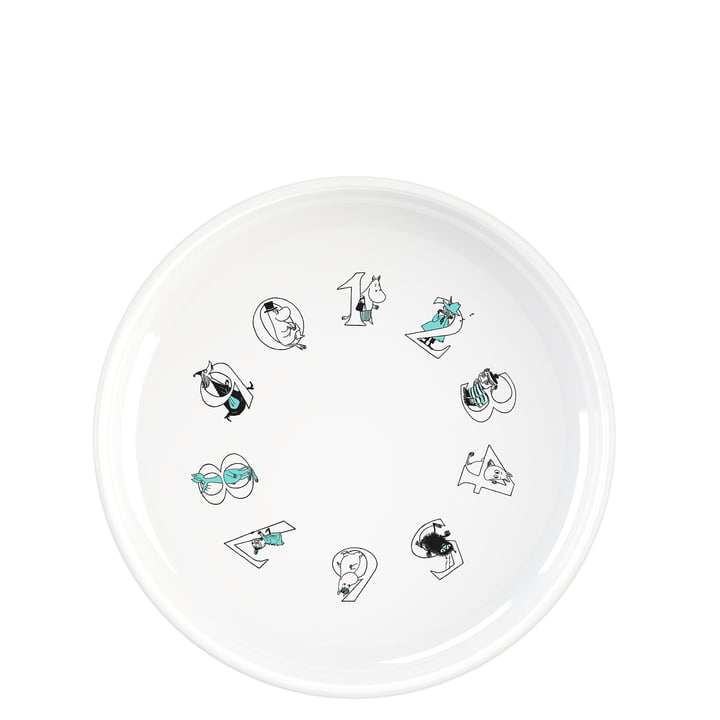 Moomin ABC Plate Ø 15 cm, turquoise from Rig-Tig by Stelton
