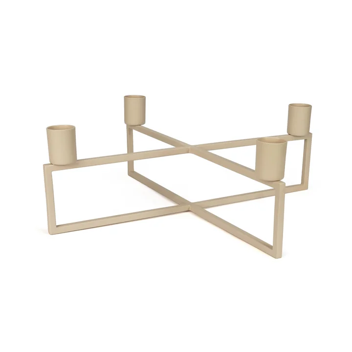 4Flames Candlestick, angular / rose by HANA