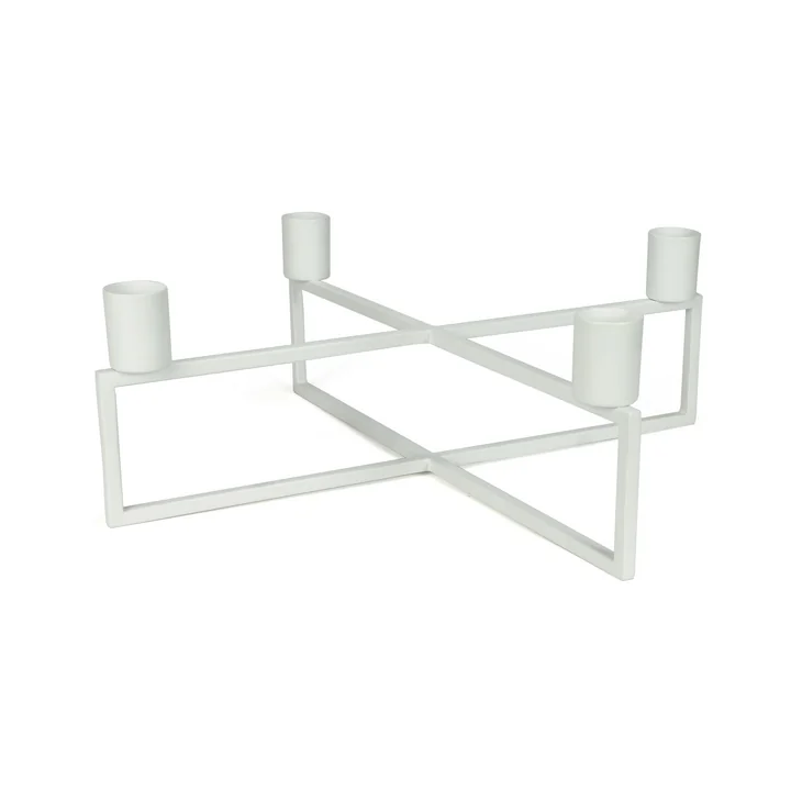 4Flames Candlestick, angular / white from HANA