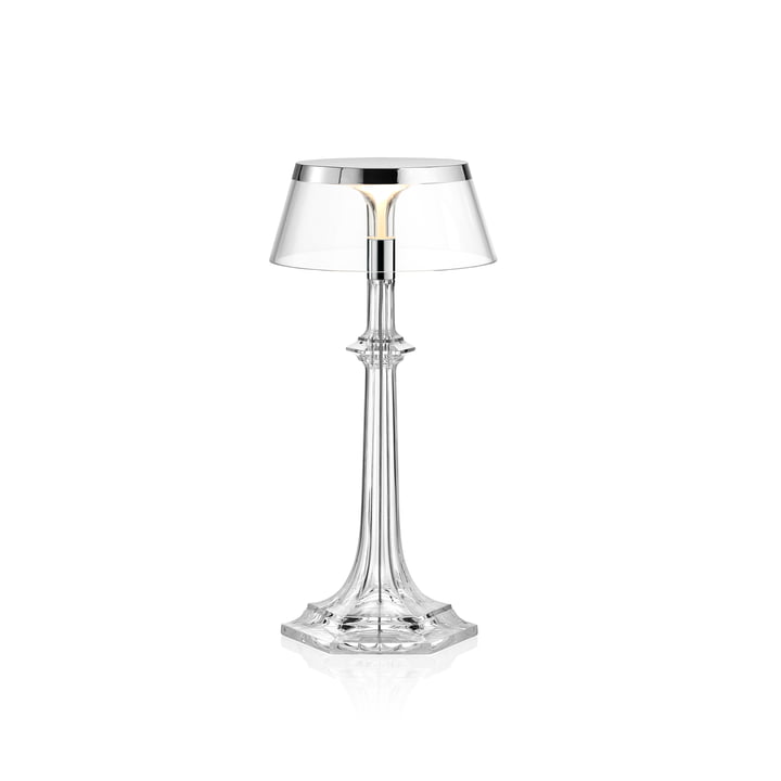 Bon Jour Versailles LED table lamp small H 27.2 cm from Flos in chrome / crown transparent