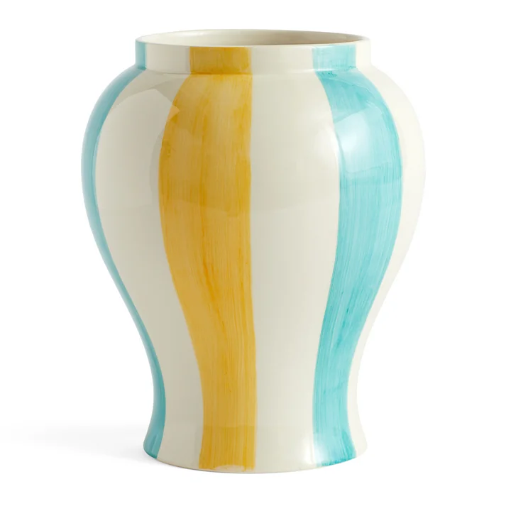 Sobremesa Vase L, green / yellow from HAY