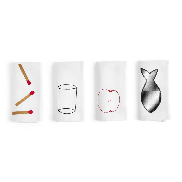 Sobremesa Napkin, white (set of 4) from HAY