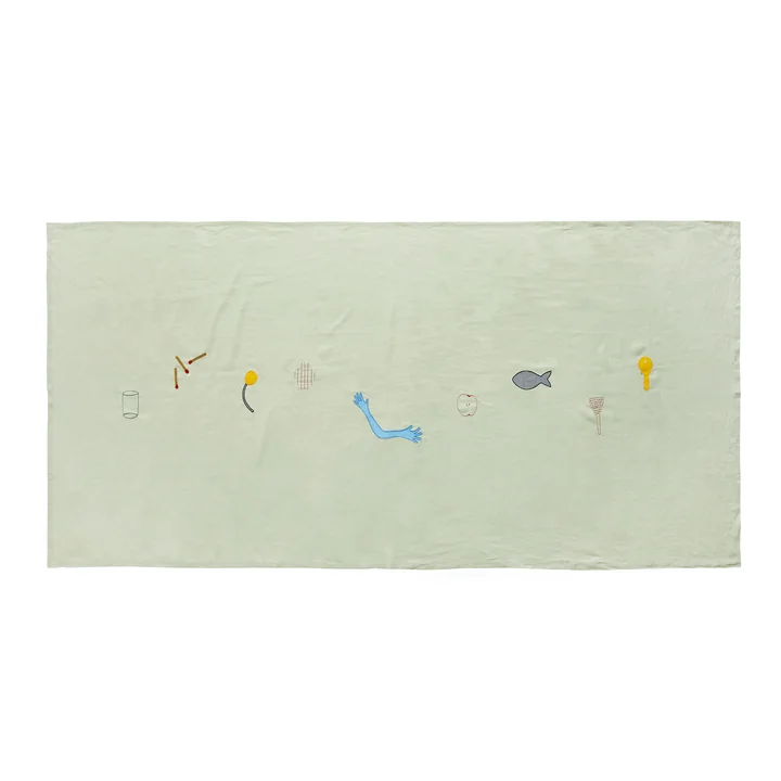 Sobremesa Table cloth, 140 x 300 cm, green from HAY