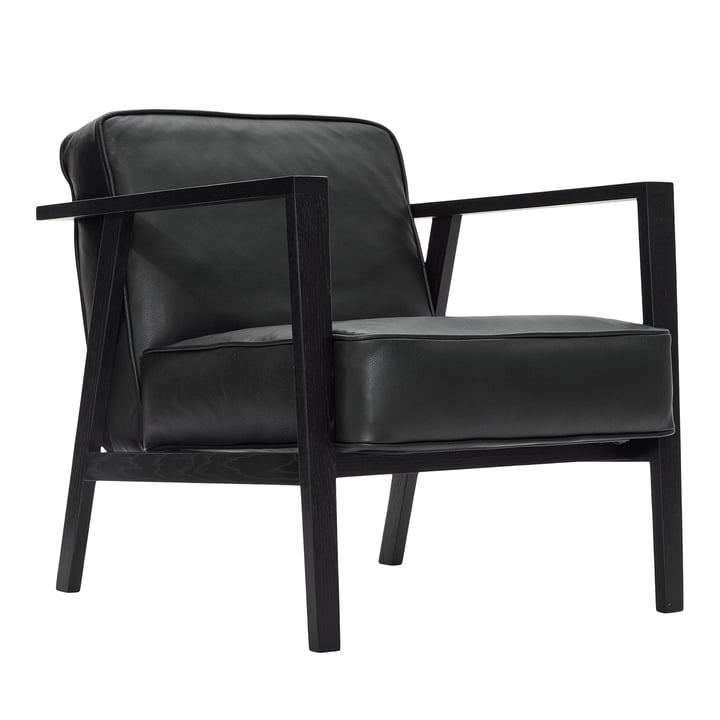 LC1 Lounge chair from Andersen Furniture in the finish black lacquered oak / leather Seville black 4001