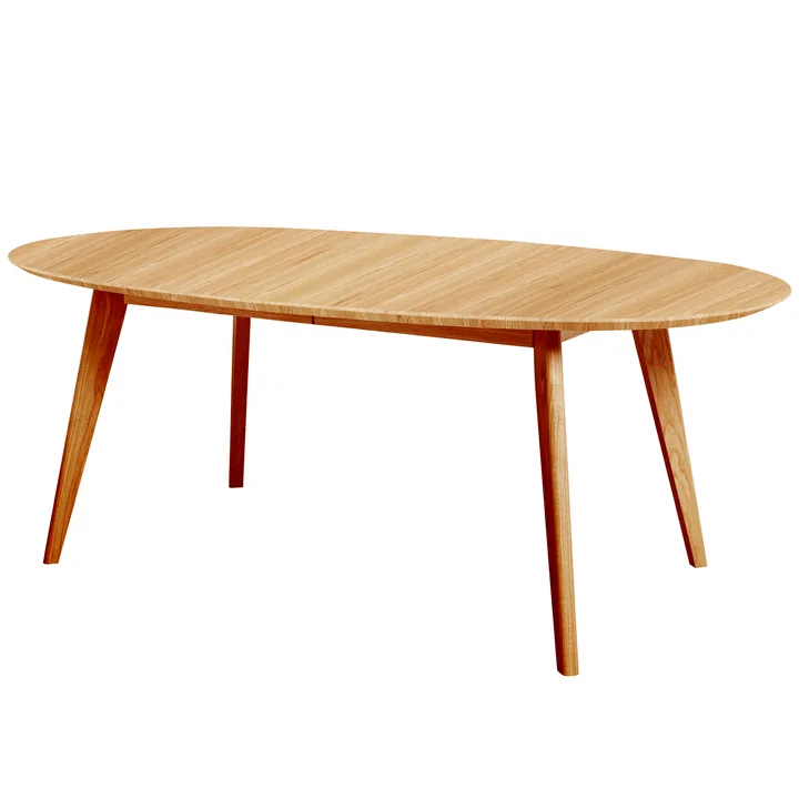 DK10 Extending table oval, oiled oak from Andersen Furniture