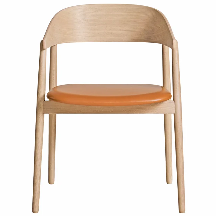 AC2 Chair from Andersen Furniture in the white pigmented oak / cognac leather version