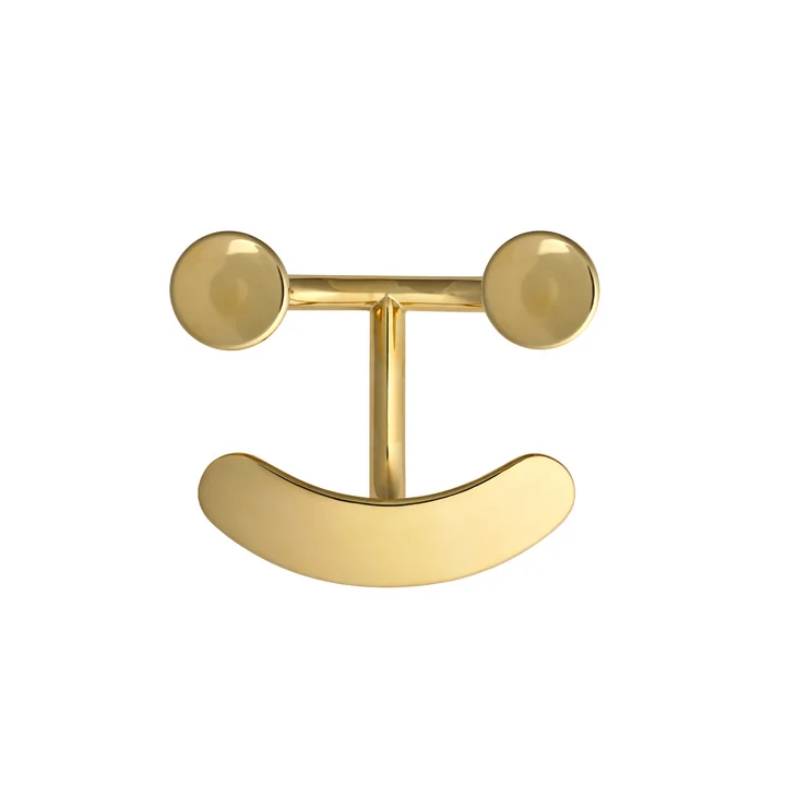 Happy Hook Wall hook, untreated brass from Fritz Hansen