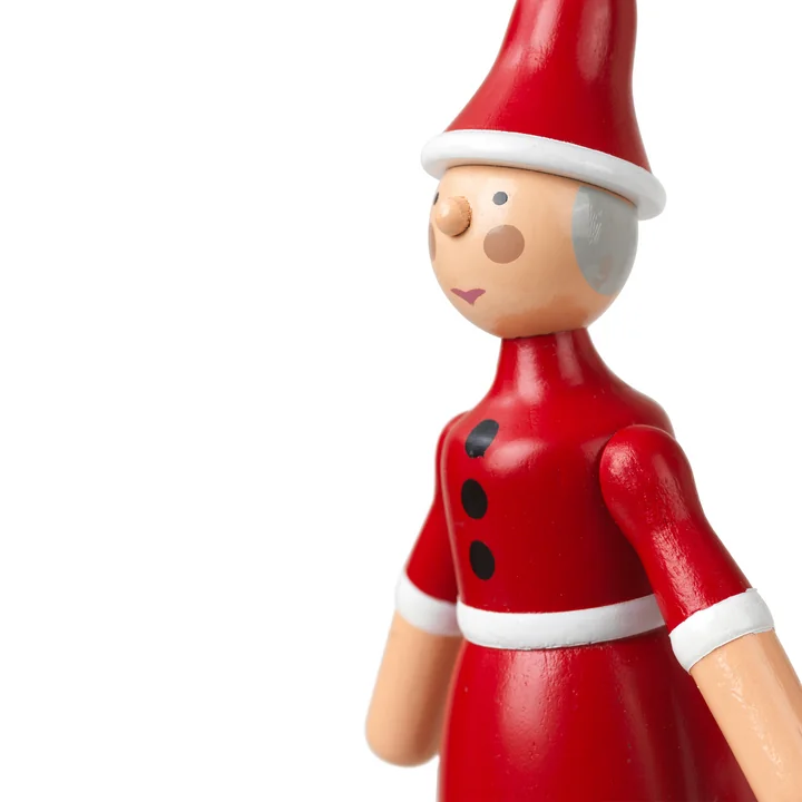 Santa Claus wooden ornaments by Kay Bojesen in the design red / white