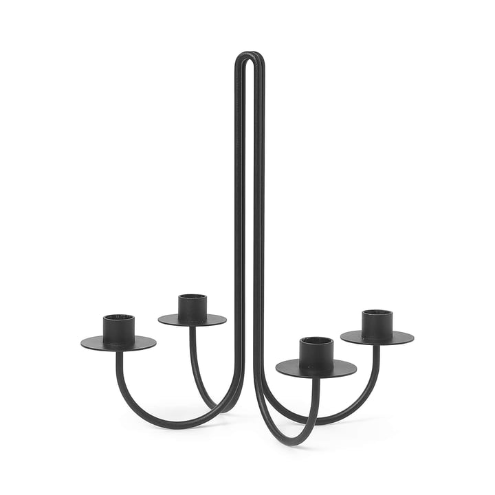Sway Candle holder, black by ferm Living