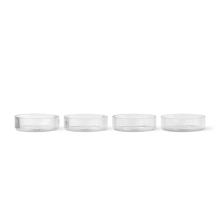 Ferm Living - Ripple Bowl, clear (set of 4)