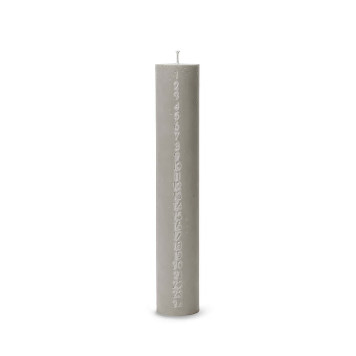 Pure Advent calendar candle, fossil taupe by ferm Living