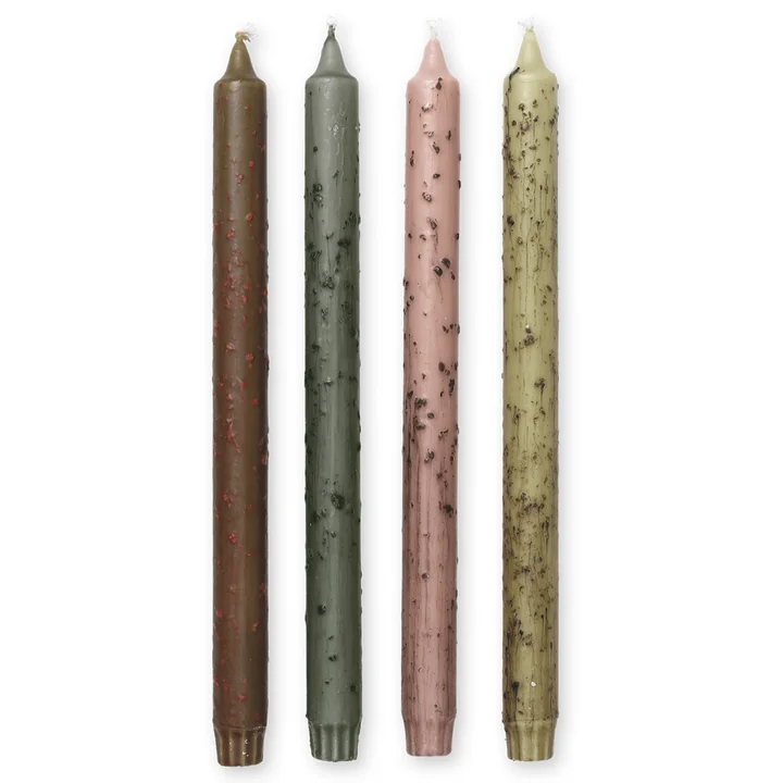 Mura Stick candles, multicolored (set of 4) by Ferm Living