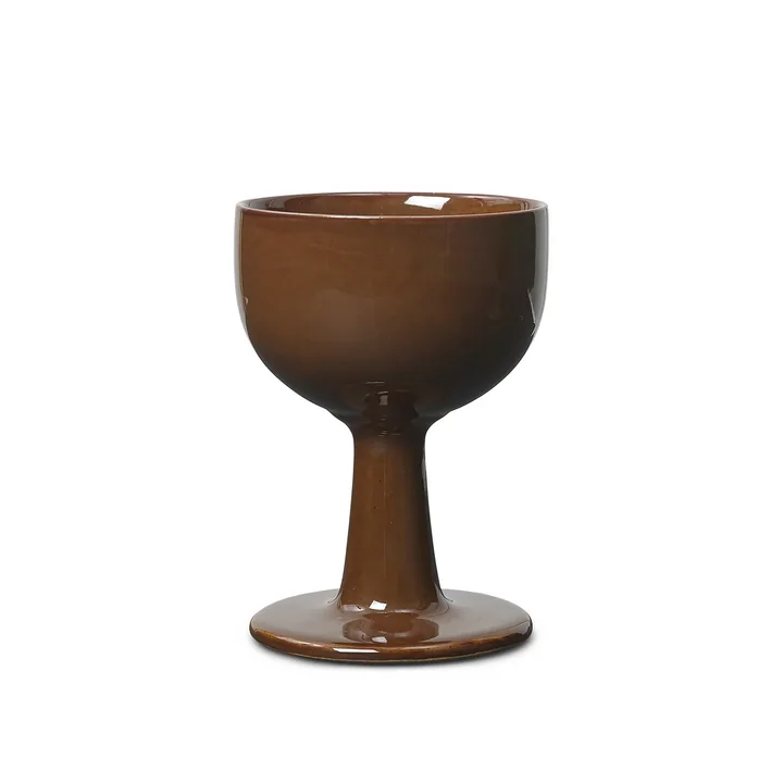 Floccula Wine glass, brown from Ferm Living