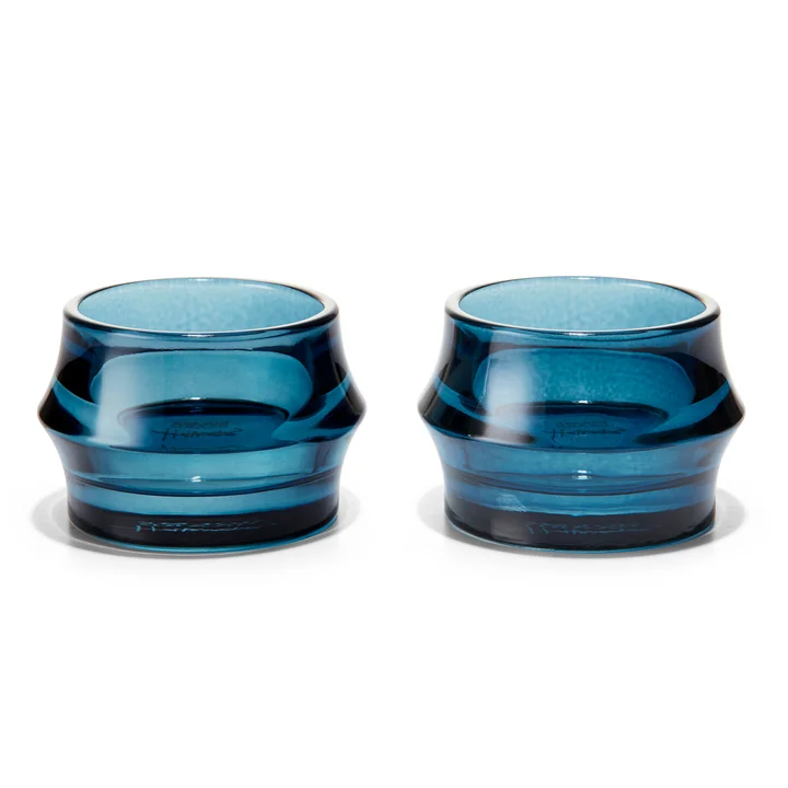 Arc Tealight holder from Holmegaard in color dark blue