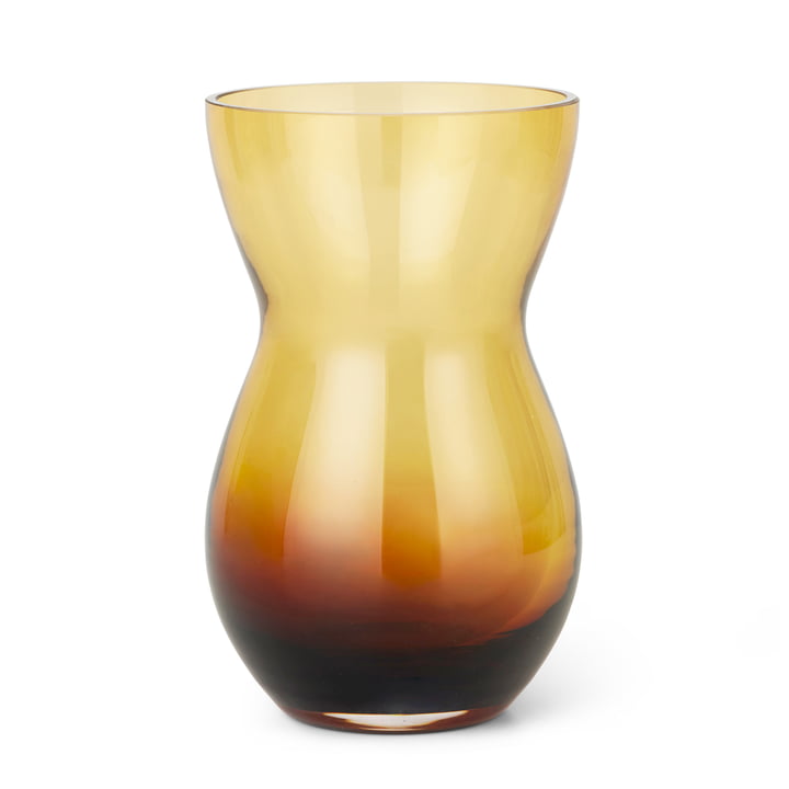 Calabas Vase Duo from Holmegaard in the version burgundy / amber