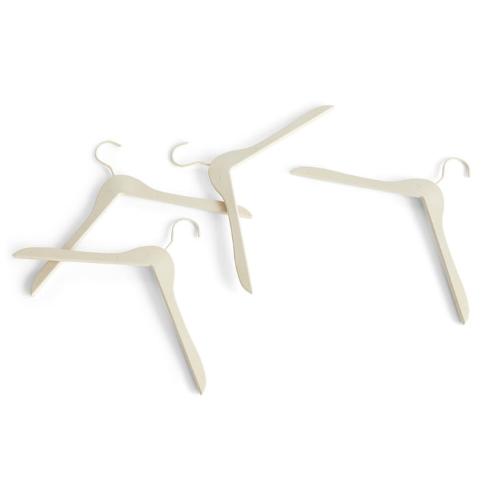 Coat hanger recycled, cream (set of 4) from Hay