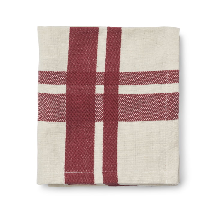 Tea towel Organic Cotton from Humdakin in the version red check