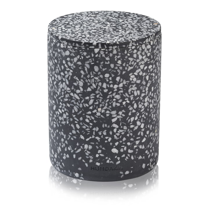 Terrazzo storage with lid from Humdakin in the finish Bologna black