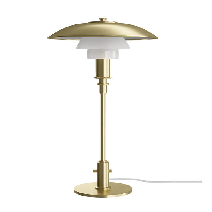 PH 3/2 table lamp, brass / brass (special edition) by Louis Poulsen