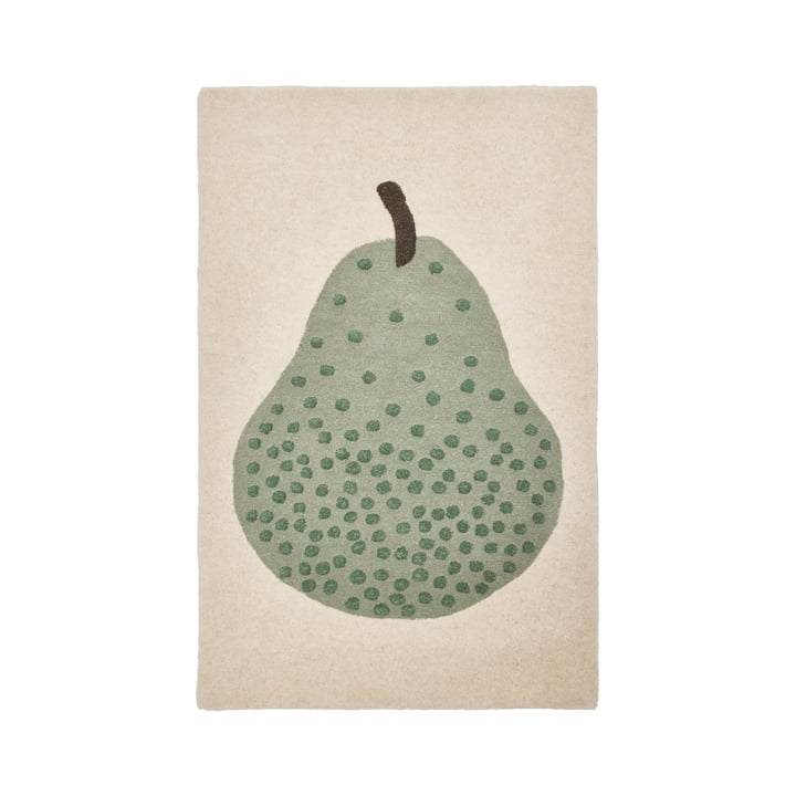 Pear children's carpet from OYOY in color green