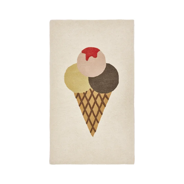 Ice cream children's carpet from OYOY in the design multi