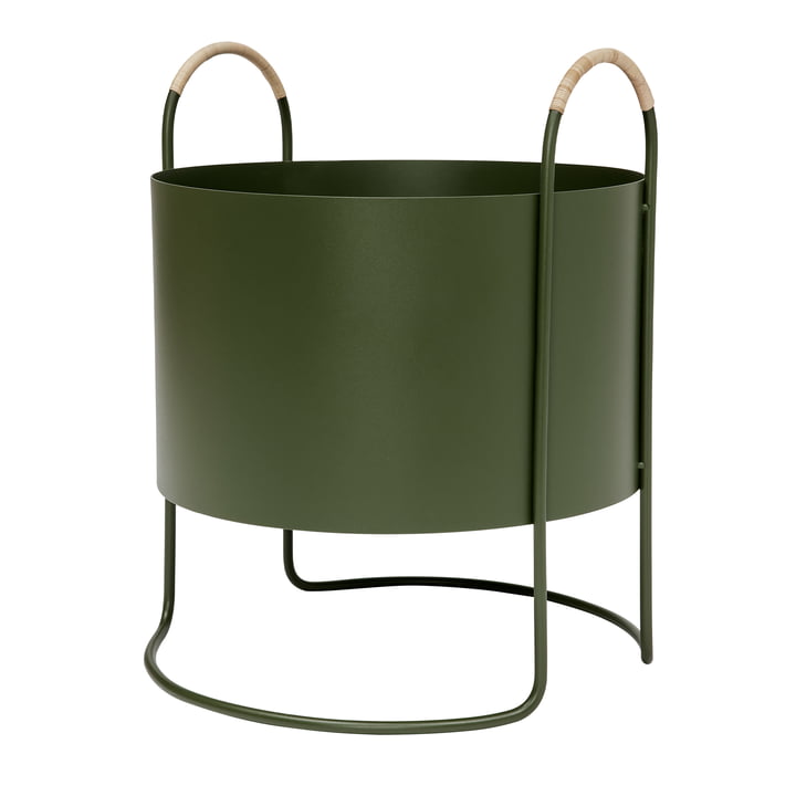 Maki Plant pot low from OYOY in color olive