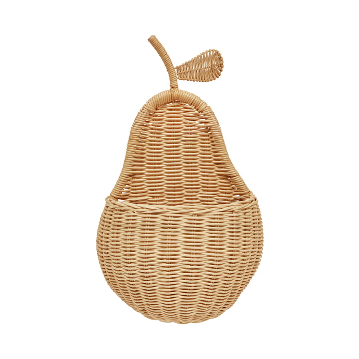 Pear wall basket from OYOY in the version nature