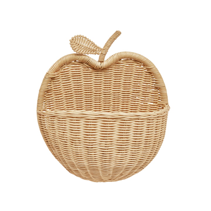 Apple wall basket from OYOY in the version nature