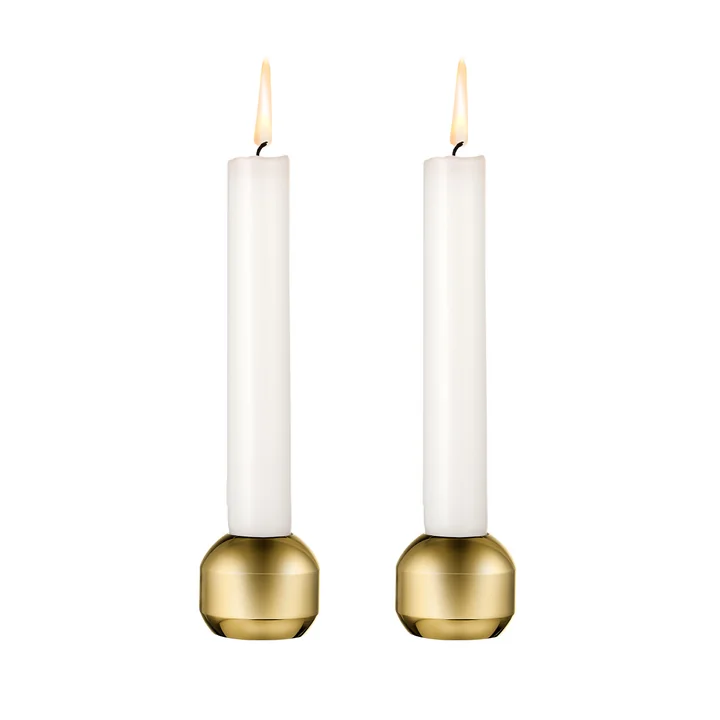 Silhouette Candlestick from Lind DNA in the finish gold plated