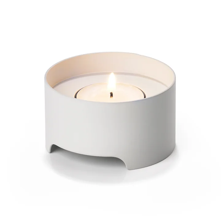 Singles Tealight holder, warm grey with tealight from Zone Denmark
