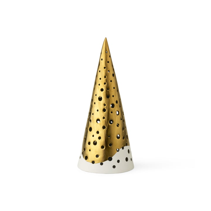 Nobili Tealight candle cone from Kähler Design in color gold