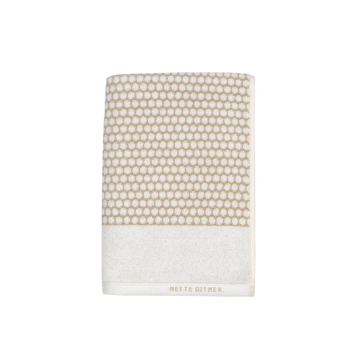 Mette Ditmer - Grid Guest towel 38 x 60 cm, sand / off-white (set of 2)