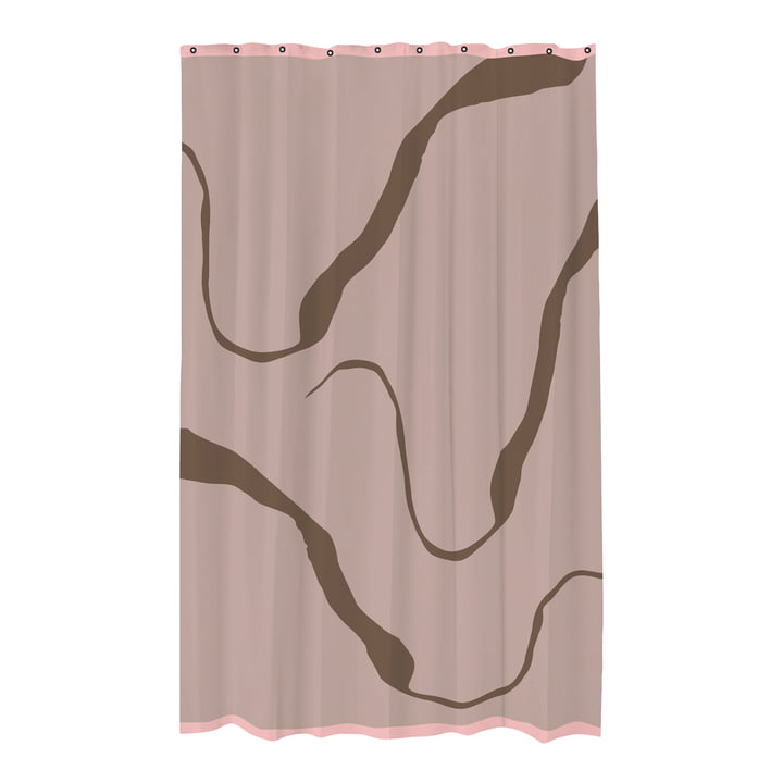 Process Shower curtain from Mette Ditmer in color brown