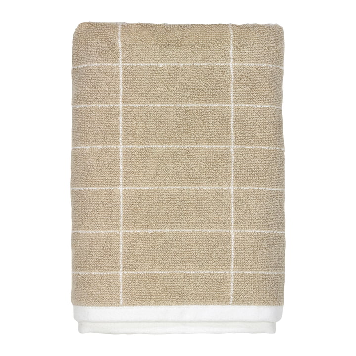 Tile Bath towel from Mette Ditmer in the finish sand / off-white