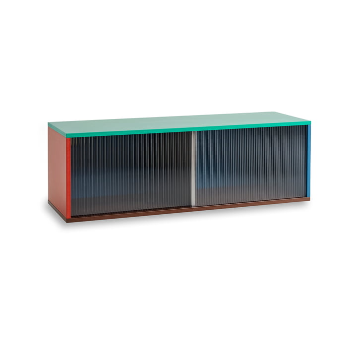 Colour Cabinet M with glass doors, 120 x 39 cm, multicolor from Hay