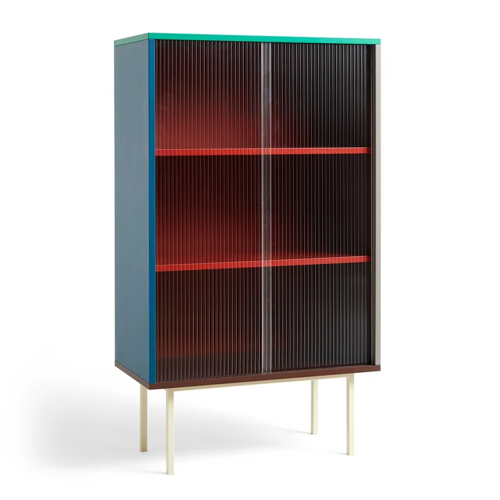 Colour Cabinet Cabinet, glass doors, multicolor from HAY