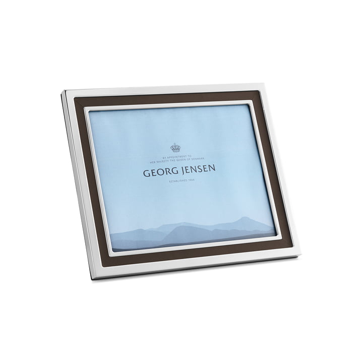 Manhattan Picture frame 29.8 x 24.8 cm, stainless steel / leather brown from Georg Jensen