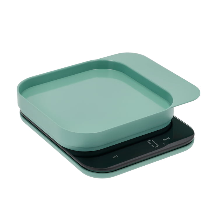 Mensura Kitchen scale from Rosti in the color nordic green