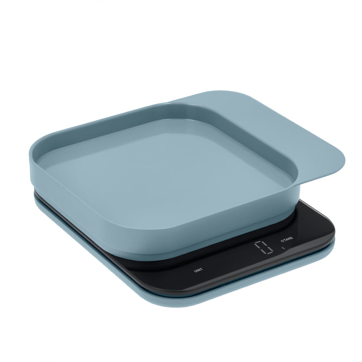 Mensura Kitchen scale from Rosti in the color dusty blue