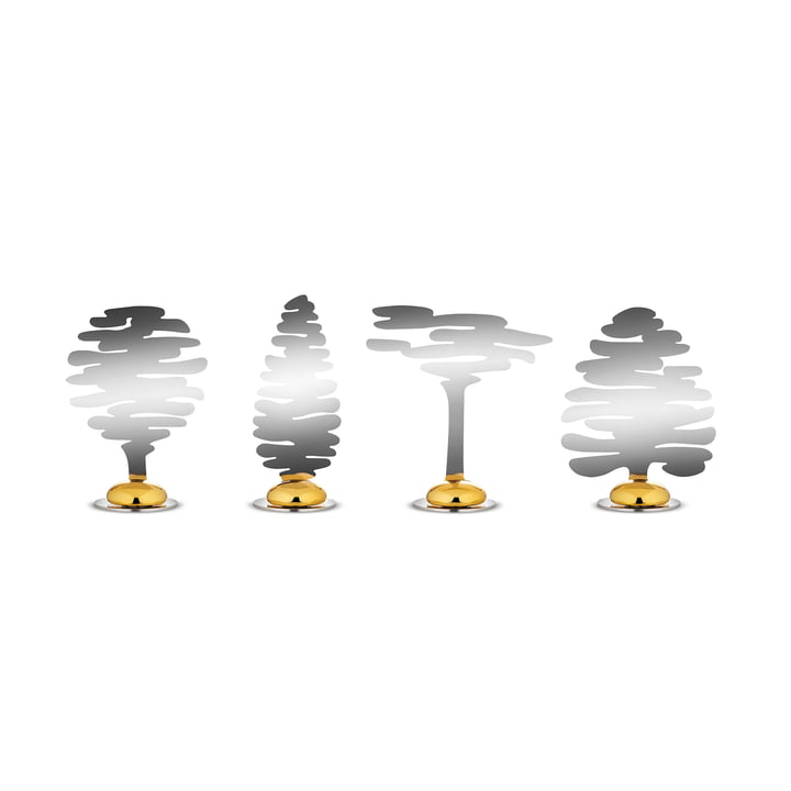 Barkplace Tree Place card holder from Alessi in stainless steel finish