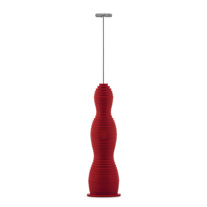 Pulcina Milk frother from Alessi in the color red