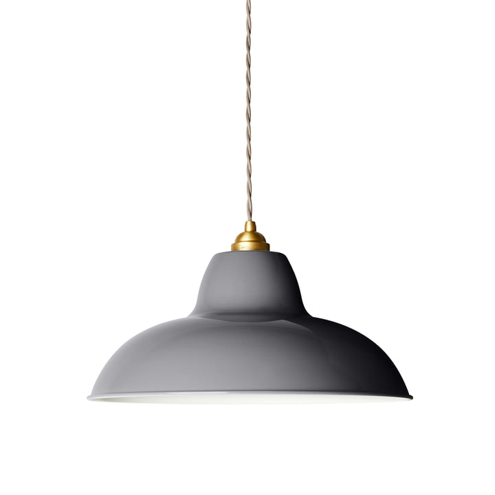 Original 1227 Midi Wide Brass pendant lamp from Anglepoise in the color elephant grey