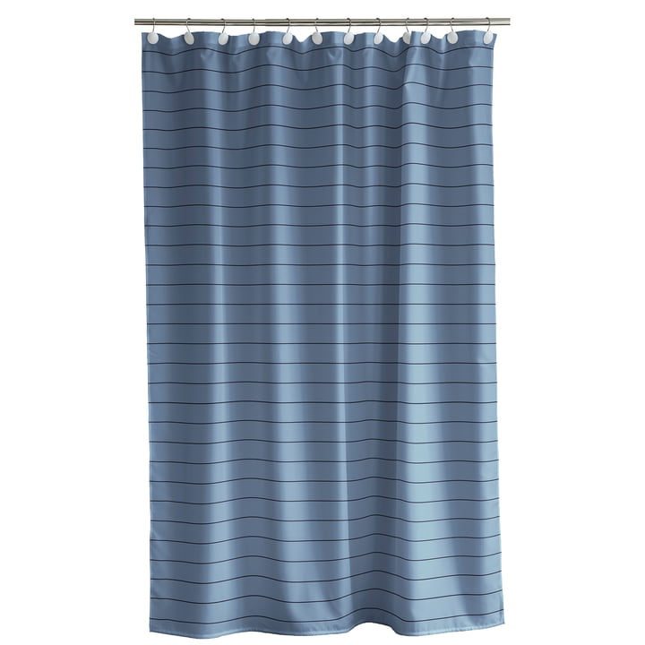 Line Shower curtain from Södahl in color sky blue
