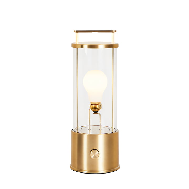 The Muse LED battery table lamp from Tala in brass finish