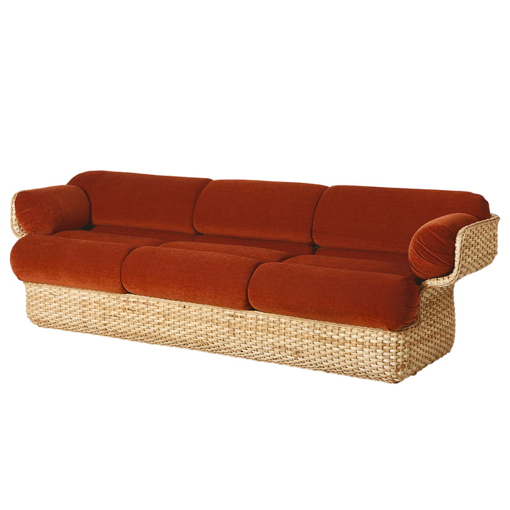 Basket Lounge Sofa 3-seater from Gubi in color red