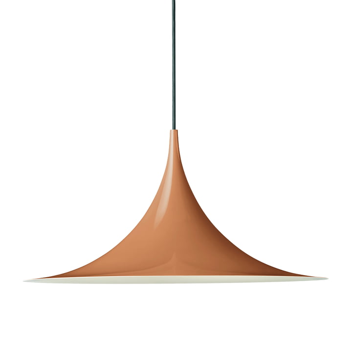 Semi Pendant lamp from Gubi in the finish roasted pumpkin glossy