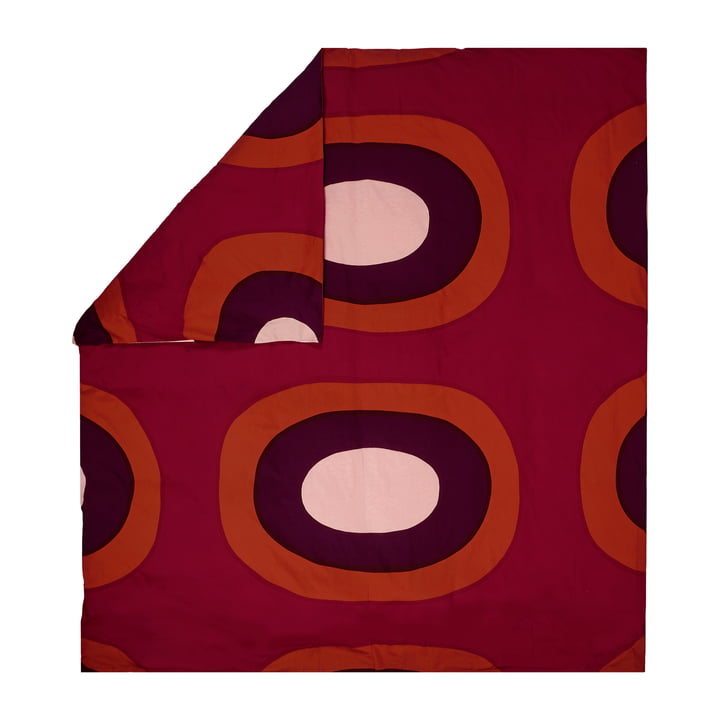 Melooni Comforter cover from Marimekko in the design red / brown / dark purple