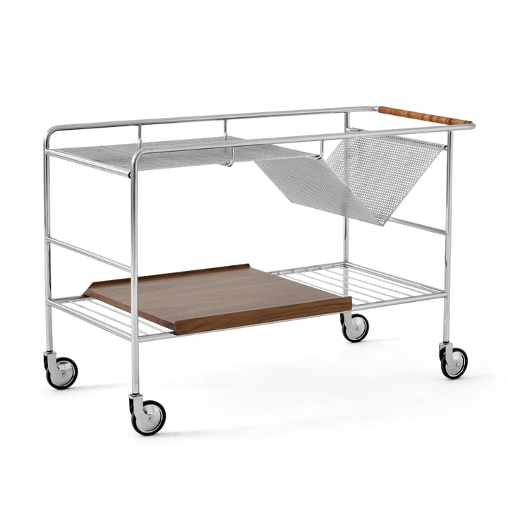 Alima NDS1 Serving trolley, chrome/ walnut lacquered from & Tradition