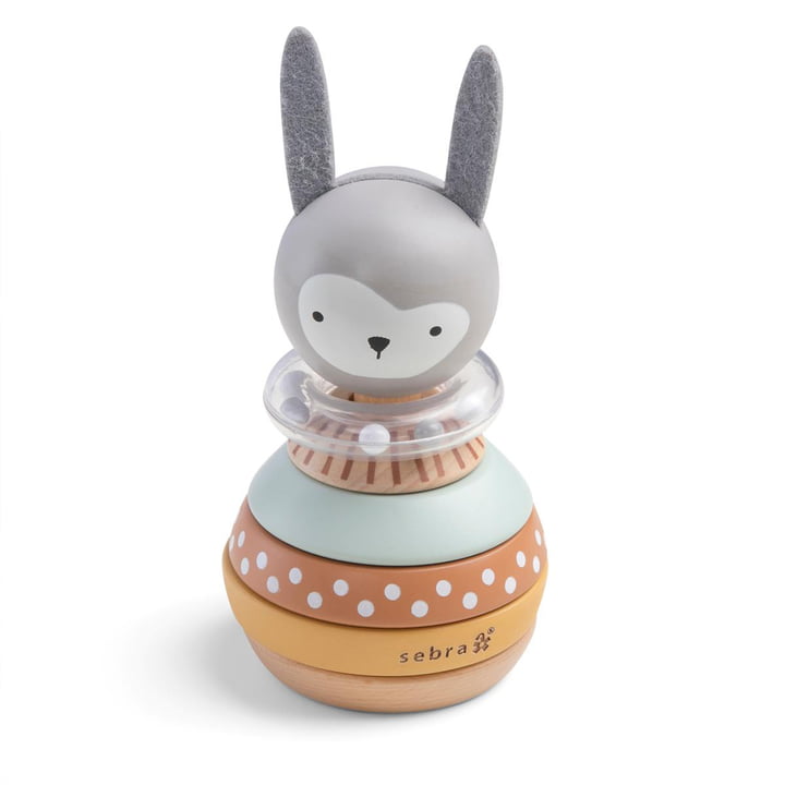 Stacking toy bunny from Sebra in the version Woodland