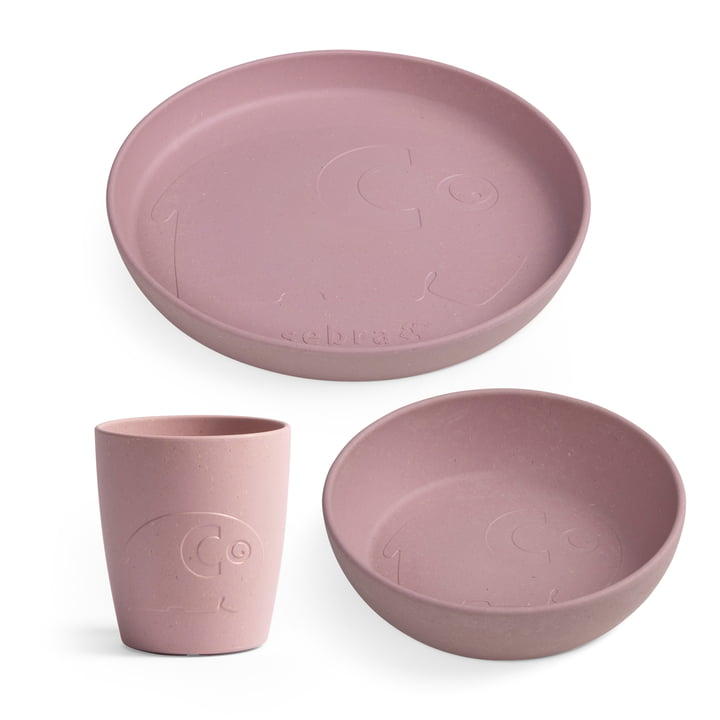 Mums Children's tableware set from Sebra in the version pink blossom